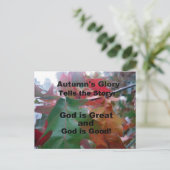 Herbstunterschiede mit Gedicht Postkarte (Stehend Vorderseite)