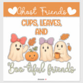 Herbstups, Blätter & schöne Unternehmen Aufkleber (Blatt)