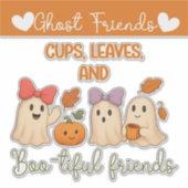 Herbstups, Blätter & schöne Unternehmen Aufkleber (Vorderseite)