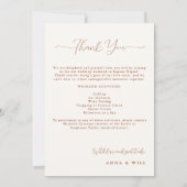 Herbsturlaub Elegante Hochzeit im Herbst Boho Einladung (Rückseite)