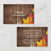 Herbsturlaub Holzbrett-Visitenkarte Visitenkarte (Vorne/Hinten)