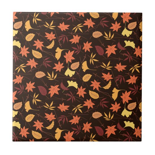 Herbsturlaub Keramik Kultursaison Fliese (Vorderseite)