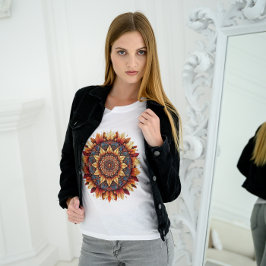Herbsturlaub Mandala T - Shirt 2025 - künstlerisch
