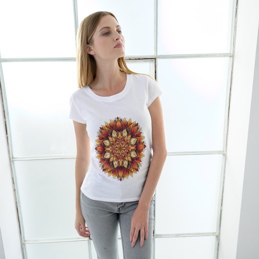 Herbsturlaub Mandala T - Shirt 2025 - künstlerisch