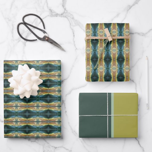 Herbstveränderung Farben Leaf Kunst, gelb braun gr Geschenkpapier Set (Vorderseite)