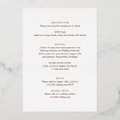 Herbstverfall bei Liebe vor und zurück Hochzeit Folieneinladung (Rückseite)