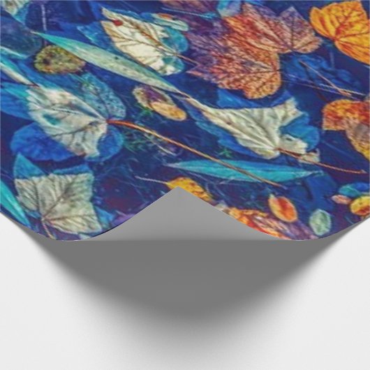 Herbstverfall der Blätter Geschenkpapier (Ecke)