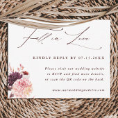 Herbstverfall des QR-Codes für Hochzeiten in der L RSVP Karte