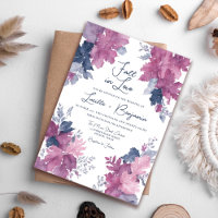 Herbstverfall in der Liebe; Blaue Mauve-Hochzeit d
