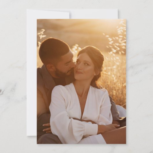 Herbstverfall Rustikale Foto Hochzeit in der Liebe Einladung (Rückseite)