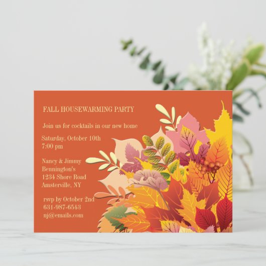 Herbstvergewaltigung Einladung (Stehend Vorderseite)