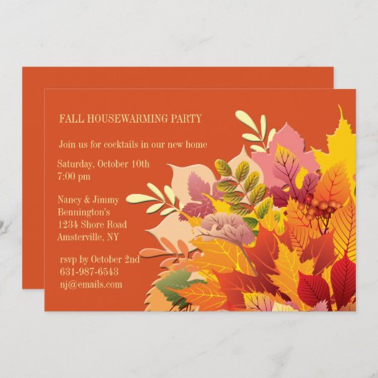 Herbstvergewaltigung Einladung (Vorne/Hinten)