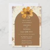 Herbstverheiratete Blume Einladung (Vorderseite)