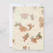 Herbstverheiratete Blume Einladung (Rückseite)