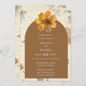 Herbstverheiratete Blume Einladung (Vorne/Hinten)