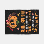 Herbstverkündung der Schwangerschaft als Bruderher Fleecedecke (Vorderseite (Horizontal))