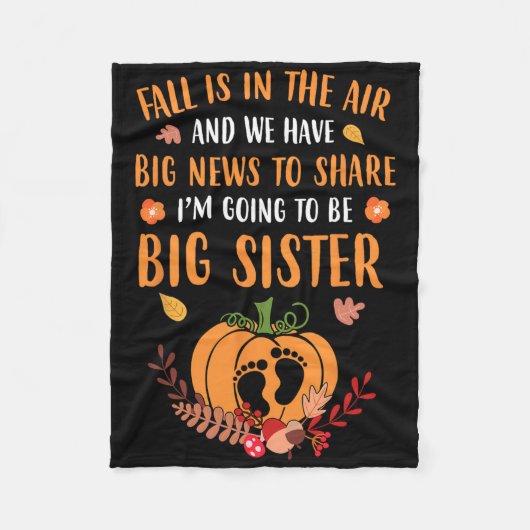 Herbstverkündung der Schwangerschaft als Schwindel Fleecedecke (Vorderseite)