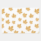 Herbstverlässe im Ocker. Umschlagpapier Geschenkpapier Set (Vorderseite 3)