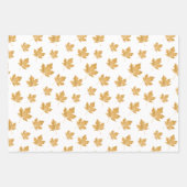 Herbstverlässe im Ocker. Umschlagpapier Geschenkpapier Set (Vorderseite 2)