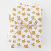 Herbstverlässe im Ocker. Umschlagpapier Geschenkpapier Set (Beispiel)