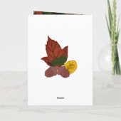 Herbstverlässt Acorns Berries Happy Friendsgiving Karte (Rückseite)