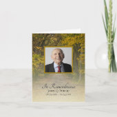 Herbstverlässt das Lane-Beerdigung-Beileid Dankeskarte (Vorderseite)