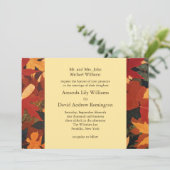 Herbstverlässt Einladung zur Hochzeit (Stehend Vorderseite)