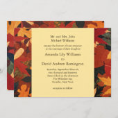 Herbstverlässt Einladung zur Hochzeit (Vorne/Hinten)