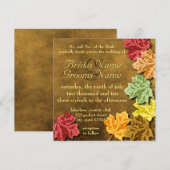 Herbstverlässt Einladung zur Hochzeit (Vorne/Hinten)