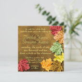 Herbstverlässt Einladung zur Hochzeit (Stehend Vorderseite)