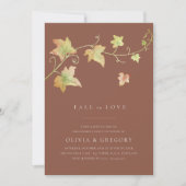 Herbstverlässt Fallen-Engagement-Partei Einladung (Vorderseite)