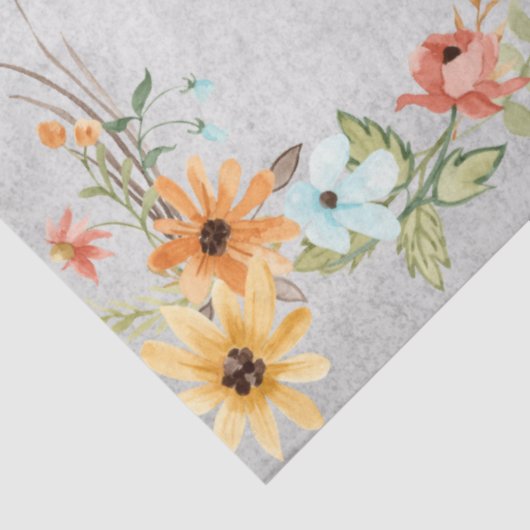 Herbstverlässt florale Pumpkins Orange n White Seidenpapier (Ausschnitt)