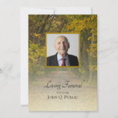 Herbstverlässt lane Lebensbeerdigung Party Einladung (Vorderseite)