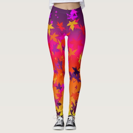 Herbstverlässt Leggings (Vorderseite)