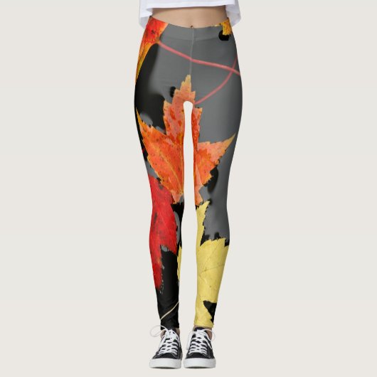 Herbstverlässt Leggings (Vorderseite)