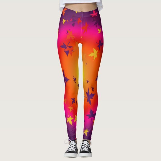 Herbstverlässt Leggings (Vorderseite)