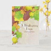 Herbstverläufe, ein Erntedank Karte (Gelbe Blume)