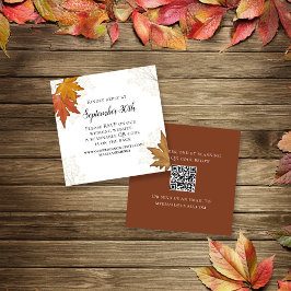 Herbstverläufe Hochzeitsszenario RSVP QR-Code Begleitkarte