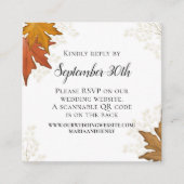 Herbstverläufe Hochzeitsszenario RSVP QR-Code Begleitkarte (Vorderseite)