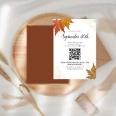 Herbstverläufe Hochzeitsszenario RSVP QR-Code Karte