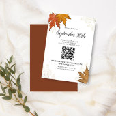Herbstverläufe Hochzeitsszenario RSVP QR-Code Karte