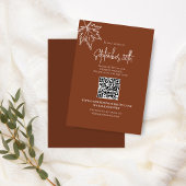 Herbstverläufe Hochzeitsszenario RSVP QR-Code Karte