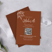 Herbstverläufe Hochzeitsszenario RSVP QR-Code Karte