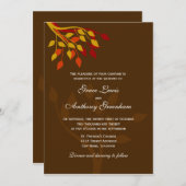 Herbstverläufe in Gold Orange Red Einladung (Vorne/Hinten)