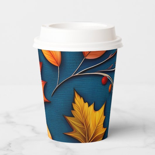 Herbstverläufe und Denim Pappbecher (Rückseite)