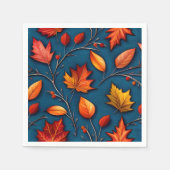 Herbstverläufe und Denim Serviette (Vorderseite)