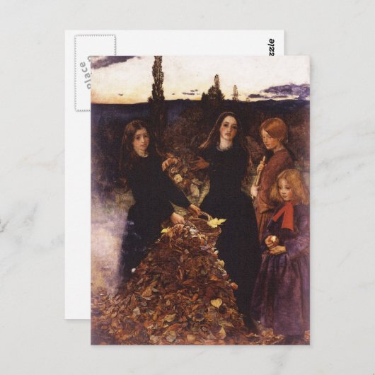 Herbstverläufe von John Everett Millais Postkarte (Vorne/Hinten)