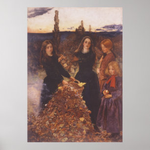 Herbstverläufe von Millais Poster