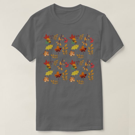 Herbstverlustmuster T-Shirt (Design vorne)