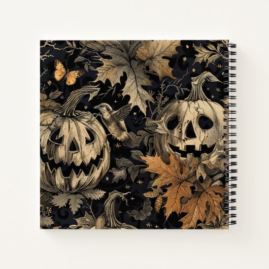 Herbstverzauberung Halloween-Notebook Notizblock (Rückseite)